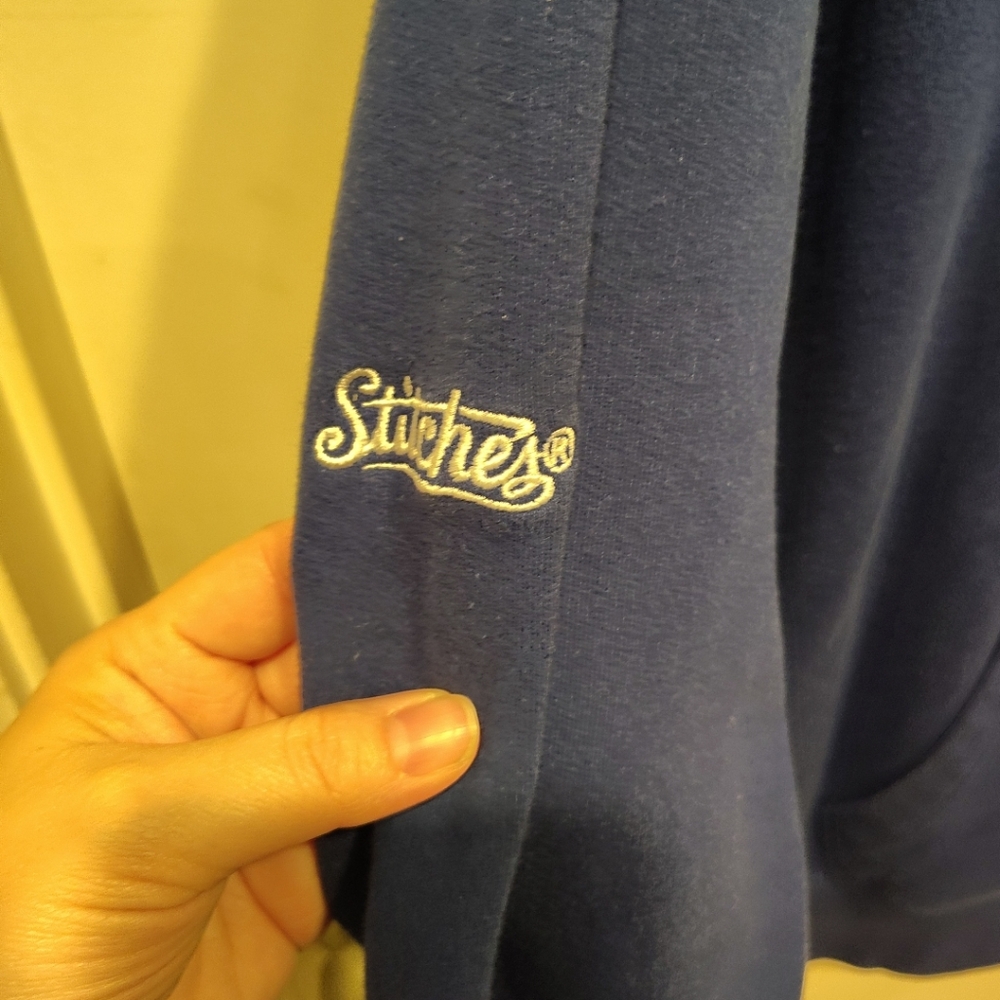Stitches Blue Chicago Cubs Baseball Team Logo Hoodie Sz M Casual Fan Wear - Picture 5 of 7